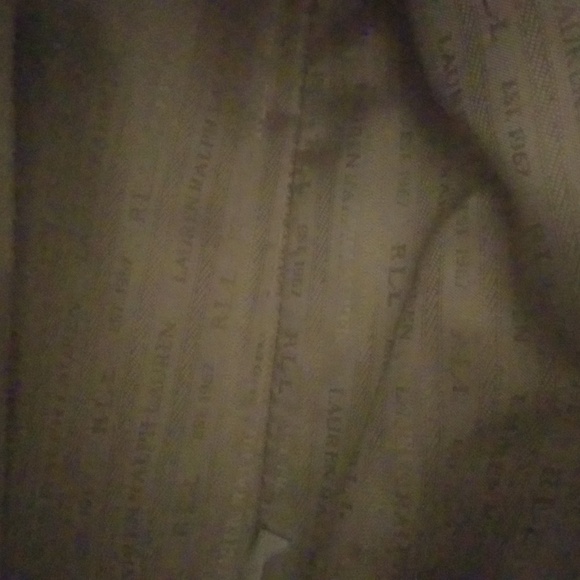 Women's Lauren Ralph Lauren Woven Leather Handbag; Cream Color 12x14 - Picture 10 of 16